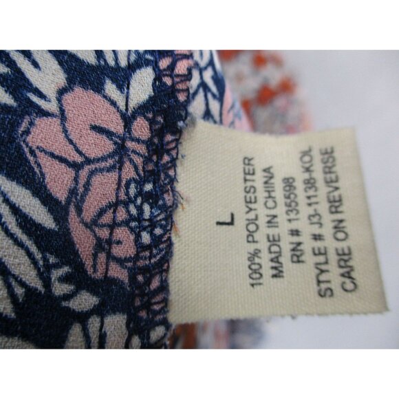 Liberty Love Womens Floral Patchwork Blouse L 3/4 Sleeve Lightweight Top - Picture 6 of 8